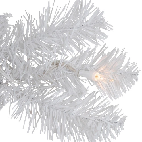 Northlight Pre-Lit Snow White Artificial Christmas Wreath, 24-Inch, Clear Lights 7 Northlight Pre-Lit Snow White Artificial Christmas Wreath, 24-Inch, Clear Lights - Image 5