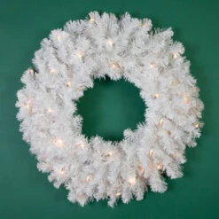 Northlight Pre-Lit Snow White Artificial Christmas Wreath, 24-Inch, Clear Lights 13 Northlight Pre-Lit Snow White Artificial Christmas Wreath, 24-Inch, Clear Lights -Northlight Shop northlight v15860 on20green 40962.1691074600