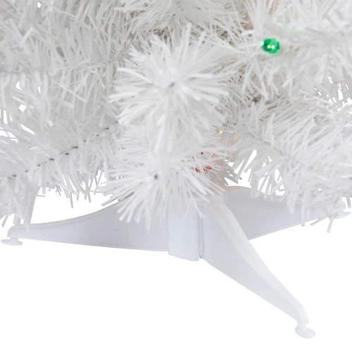 Northlight 18" Pre-Lit Snow White Artificial Christmas Tree, Multi Lights 6 Northlight 18" Pre-Lit Snow White Artificial Christmas Tree, Multi Lights - Image 4