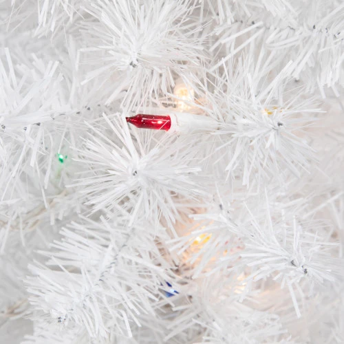 Northlight 18" Pre-Lit Snow White Artificial Christmas Tree, Multi Lights 7 Northlight 18" Pre-Lit Snow White Artificial Christmas Tree, Multi Lights - Image 5