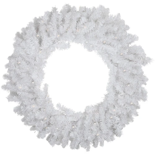 Northlight Pre-Lit LED White Canadian Pine Artificial Christmas Wreath, 30-Inch, Clear Lights 3 Northlight Pre-Lit LED White Canadian Pine Artificial Christmas Wreath, 30-Inch, Clear Lights