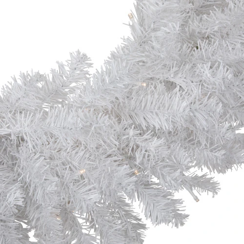 Northlight Pre-Lit LED White Canadian Pine Artificial Christmas Wreath, 30-Inch, Clear Lights 7 Northlight Pre-Lit LED White Canadian Pine Artificial Christmas Wreath, 30-Inch, Clear Lights - Image 5