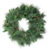 Northlight Pre-Lit White Valley Pine Artificial Christmas Wreath, 24-Inch, Clear Lights 1 Northlight Pre-Lit White Valley Pine Artificial Christmas Wreath, 24-Inch, Clear Lights -Northlight Shop northlight v15934 25536.1664379669