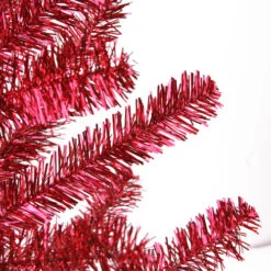 Northlight 3' Medium Red Tinsel Twig Artificial Christmas Tree, Unlit 6 Northlight 3' Medium Red Tinsel Twig Artificial Christmas Tree, Unlit -Northlight Shop northlight v15946 closeup 49221.1587644052