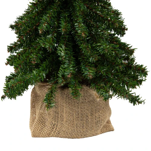 Northlight 15" Downswept Village Pine Medium Artificial Christmas Tree In Burlap Base, Unlit 7 Northlight 15" Downswept Village Pine Medium Artificial Christmas Tree In Burlap Base, Unlit - Image 5