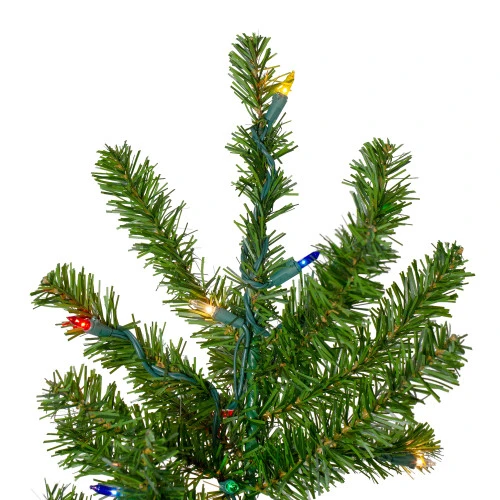 Northlight 6.5' Pre-Lit Canadian Pine Slim Artificial Christmas Wall Tree - Multicolor Lights 5 Northlight 6.5' Pre-Lit Canadian Pine Slim Artificial Christmas Wall Tree - Multicolor Lights - Image 3