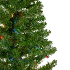 Northlight 6.5' Pre-Lit Canadian Pine Slim Artificial Christmas Wall Tree - Multicolor Lights 11 Northlight 6.5' Pre-Lit Canadian Pine Slim Artificial Christmas Wall Tree - Multicolor Lights -Northlight Shop northlight v27344 3 27389.1588397325