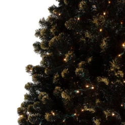 Northlight Pre-Lit LED Black Crystal Pine With Gold Glitter Artificial Christmas Tree - 7.5 Ft Clear Lights 9 Northlight Pre-Lit LED Black Crystal Pine With Gold Glitter Artificial Christmas Tree - 7.5 Ft Clear Lights -Northlight Shop northlight v27364 1 49577.1665610428