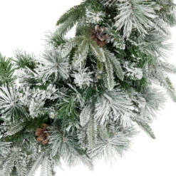 Northlight Flocked Rosemary Emerald Angel Pine Artificial Christmas Wreath - 30-Inch, Unlit -Northlight Shop northlight v27388 04 32164.1690556148