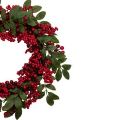 Northlight Lush Berry And Leaf Artificial Christmas Wreath, 18-Inch, Unlit -Northlight Shop northlight vm02191 2 updated 94116.1665580044