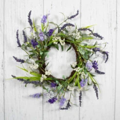 Northlight Green And Purple Twig Artificial Floral Wreath, 16-Inch - Unlit -Northlight Shop northlight vm18929 woodfloors 23839.1691160923