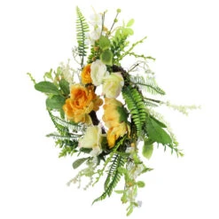 Northlight Hydrangea And Rose Twig Artificial Floral Wreath, Orange 16-Inch -Northlight Shop northlight vm18931 2 22827.1588358991