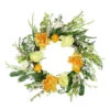 Northlight Hydrangea And Rose Artificial Floral Wreath, Yellow 24-Inch -Northlight Shop northlight vm18932 78418.1588358761