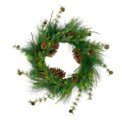Northlight 28" Long Needle And Pine Cones Artificial Christmas Wreath - Unlit