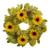 Northlight Yellow Sunflower And Pine Cone Artificial Fall Harvest Wreath - 24 Inch, Unlit 1 Northlight Yellow Sunflower And Pine Cone Artificial Fall Harvest Wreath - 24 Inch, Unlit -Northlight Shop northlight vm26530 70765.1587644263