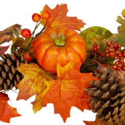 Northlight Orange Pumpkins, Pine Cones And Berries Fall Harvest Wreath - 24 Inch, Unlit -Northlight Shop northlight vm26537 4 61881.1664379674