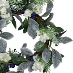 Northlight Iced Hydrangeas, Blueberries, And Foliage Artificial Christmas Wreath - 26 Inch, Unlit -Northlight Shop northlight vm26545 2 73787.1587644079