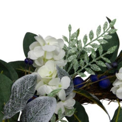 Northlight Iced Hydrangeas, Blueberries, And Foliage Artificial Christmas Wreath - 26 Inch, Unlit -Northlight Shop northlight vm26545 3 47904.1665611928