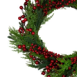 Northlight Mixed Pine And Berries Artificial Christmas Wreath - 26 Inch, Unlit -Northlight Shop northlight vm26563 1 98881.1665610746