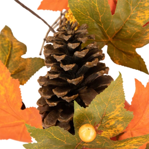 Northlight Leaves, Pinecones And Berries Artificial Fall Harvest Wreath, 24-Inch, Unlit 8 Northlight Leaves, Pinecones And Berries Artificial Fall Harvest Wreath, 24-Inch, Unlit - Image 6
