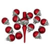 Northlight 15ct Red And White Frosted Tree Topper With Christmas Ball Ornaments -Northlight Shop northlight wy27600 84035.1665432996