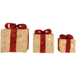 Northlight Set Of 3 Lighted Cream Gift Boxes Outdoor Christmas Decorations 10" 8 Northlight Set Of 3 Lighted Cream Gift Boxes Outdoor Christmas Decorations 10" -Northlight Shop northlight y15962 2 35623.1679418488