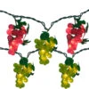 Northlight 5-Count Red And Green Grape Cluster String Light Set, 8ft Brown Wire -Northlight Shop northlight ys18884 1 48518.1665433297