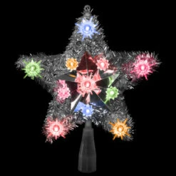 Northlight 9" Lighted Silver Star Christmas Tree Topper - Multicolor Lights 7 Northlight 9" Lighted Silver Star Christmas Tree Topper - Multicolor Lights -Northlight Shop northlight ys27535 3 22424.1664726076