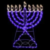 Northlight 150 Clear And Blue LED Hanukkah Menorah Rope Lights - 1.4 Ft White Wire