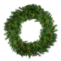 Northlight Pre-Lit Canyon Pine Artificial Christmas Wreath - 60-Inch, Clear Lights