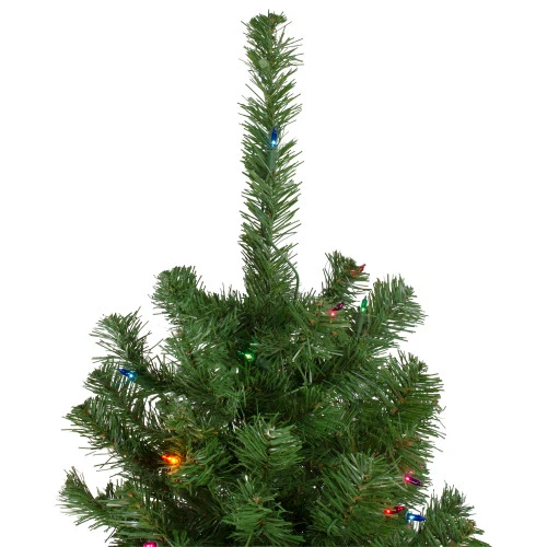 Northlight 6' Pre-Lit Alberta Pine Slim Artificial Christmas Tree - Multi Lights 5 Northlight 6' Pre-Lit Alberta Pine Slim Artificial Christmas Tree - Multi Lights - Image 3