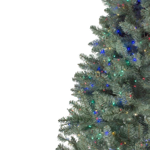 Northlight 7.5' Pre-Lit Medium Blue Spruce Artificial Christmas Tree - Multicolor LED Lights 5 Northlight 7.5' Pre-Lit Medium Blue Spruce Artificial Christmas Tree - Multicolor LED Lights - Image 3