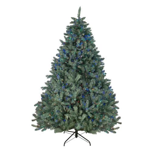 Northlight 7.5' Pre-Lit Medium Blue Spruce Artificial Christmas Tree - Multicolor LED Lights 3 Northlight 7.5' Pre-Lit Medium Blue Spruce Artificial Christmas Tree - Multicolor LED Lights