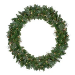 Northlight Pre-Lit Mixed Cashmere Pine Artificial Christmas Wreath - 48-Inch, Clear Lights