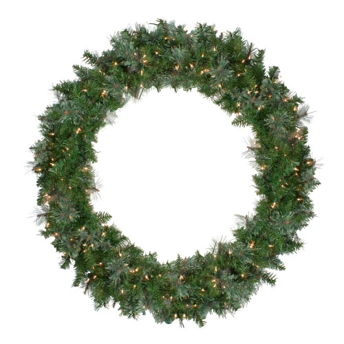 Northlight Pre-Lit Mixed Cashmere Pine Artificial Christmas Wreath - 48-Inch, Clear Lights 3 Northlight Pre-Lit Mixed Cashmere Pine Artificial Christmas Wreath - 48-Inch, Clear Lights