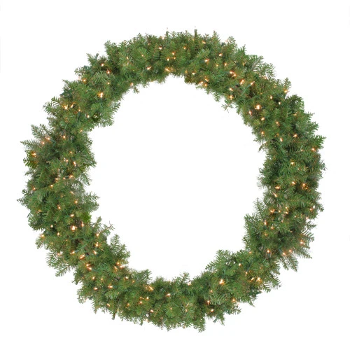 Northlight Pre-Lit Northern Pine Artificial Christmas Wreath - 48-Inch, Clear Lights 3 Northlight Pre-Lit Northern Pine Artificial Christmas Wreath - 48-Inch, Clear Lights