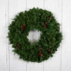 Northlight Dakota Red Pine Artificial Christmas Wreath With Pine Cones - 24-Inch, Unlit -Northlight Shop northlight z99419 woodfloors 29378.1691160923