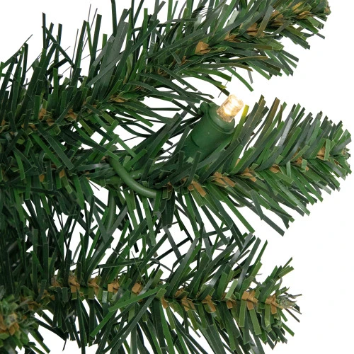 Northlight Pre-Lit Buffalo Fir Artificial Christmas Wreath - 36-Inch, Warm White LED Lights 4 Northlight Pre-Lit Buffalo Fir Artificial Christmas Wreath - 36-Inch, Warm White LED Lights - Image 2