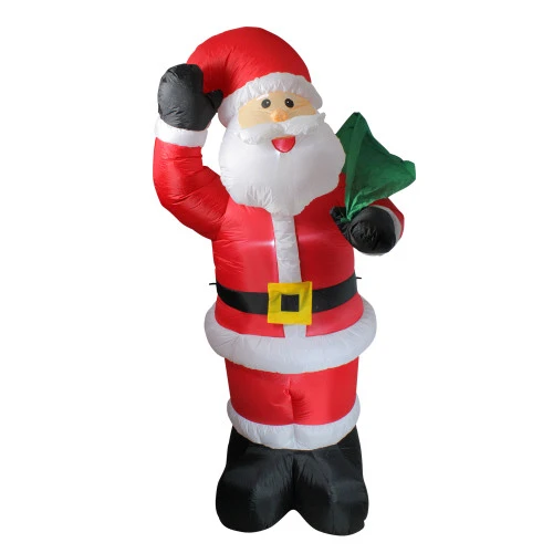 Northlight 8' Red And White Animated Inflatable Standing Santa Claus Christmas Yard Decor 3 Northlight 8' Red And White Animated Inflatable Standing Santa Claus Christmas Yard Decor