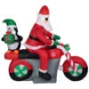 Northlight 5' Inflatable Lighted Santa And Penguin On Motorcycle Outdoor Christmas Decoration 1 Northlight 5' Inflatable Lighted Santa And Penguin On Motorcycle Outdoor Christmas Decoration -Northlight Shop northlight zg15623 1 45617.1655832280