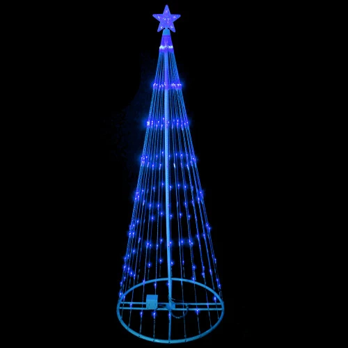 Northlight 9' Blue LED Lighted Christmas Tree Show Cone Outdoor Decor 3 Northlight 9' Blue LED Lighted Christmas Tree Show Cone Outdoor Decor