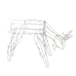 Northlight 37" White Feeding Reindeer Lighted Christmas Outdoor Decoration