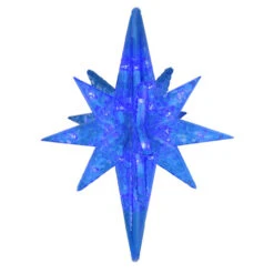 Northlight 19" LED Blue Twinkling 3D Bethlehem Star Hanging Christmas Decoration