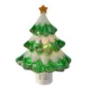 Northlight 5.5" Green And White Beaded Frosted Christmas Tree Night Light -Northlight Shop northlightct 70 636 107 42041.1588369270