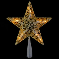 Northlight 9.5" Lighted 5 Point Gold Wire Star Christmas Tree Topper - Clear Lights 9 Northlight 9.5" Lighted 5 Point Gold Wire Star Christmas Tree Topper - Clear Lights -Northlight Shop northlightct 74 861 107 3 77145.1588402834