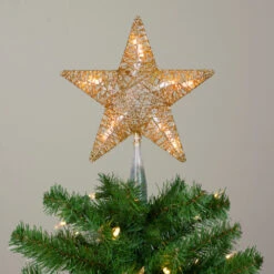 Northlight 9.5" Lighted 5 Point Gold Wire Star Christmas Tree Topper - Clear Lights 10 Northlight 9.5" Lighted 5 Point Gold Wire Star Christmas Tree Topper - Clear Lights -Northlight Shop northlightct 74 861 107 4 52349.1588402834