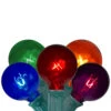 Northlight 20-Count Multicolor Transparent G40 Globe Christmas Light Set, 19ft Green Wire -Northlight Shop northlightdl 15982 1 updated 49313.1588416769