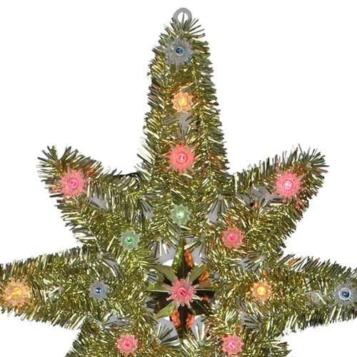 Northlight 21" Lighted Gold Star Of Bethlehem Christmas Tree Topper - Multicolor Lights 6 Northlight 21" Lighted Gold Star Of Bethlehem Christmas Tree Topper - Multicolor Lights - Image 4