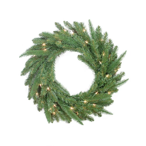 Northlight Pre-Lit Mixed Pine Artificial Christmas Wreath - 24-Inch, Clear Lights 3 Northlight Pre-Lit Mixed Pine Artificial Christmas Wreath - 24-Inch, Clear Lights