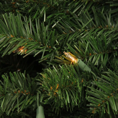 8' Pre-Lit Deluxe Windsor Pine Commercial Size Artificial Christmas Wreath - Clear Lights 4 8' Pre-Lit Deluxe Windsor Pine Commercial Size Artificial Christmas Wreath - Clear Lights - Image 2